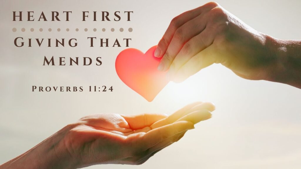 Heart First: Giving That Mends